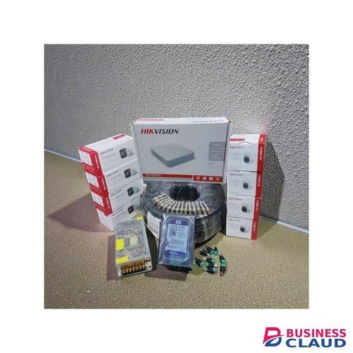 Hikvision 8 Turbo HD 1080P Full HD 2MP Resolution CCTV Cameras High Durability and Easy Installation Complete System Kit -100M RG59 Cable Roll