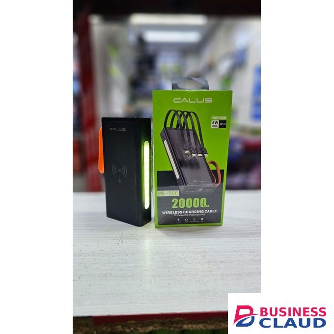 Calus Wireless charging Power Bank 20000mah ,comes with 4 changing cables