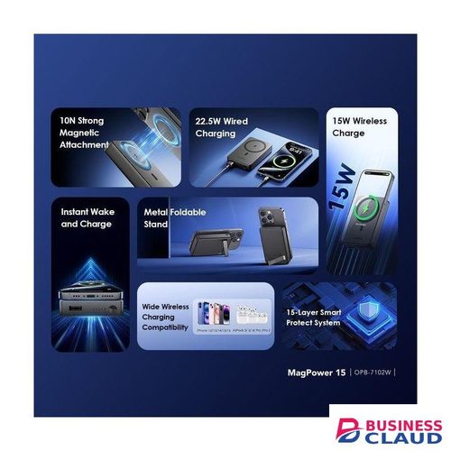 Oraimo MagPower 15 OPB-7102W 10000mAh Fast Magnetic Wireless & Wired Power Bank