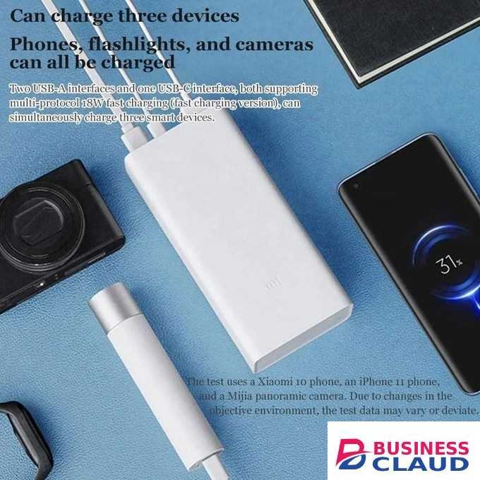 XIAOMI 30000mAh Fast Charge Power Bank With Triple Ports