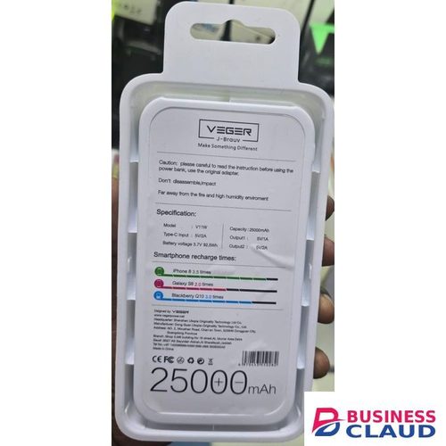 VEGER High Capacity V11W 25000mAh USB Power Bank