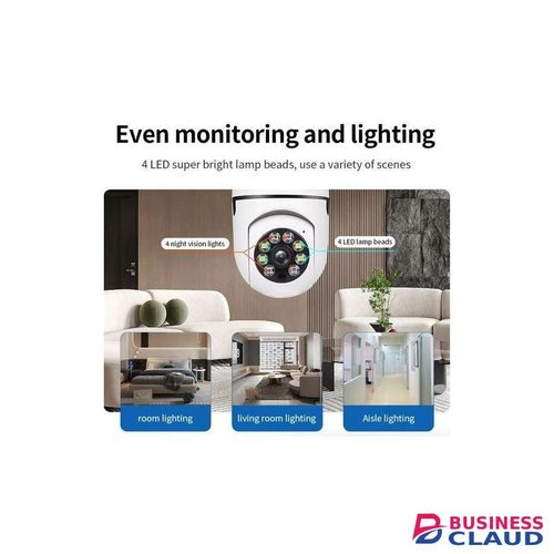 CALUS E27 PRO Dual Lens Wifi Camera Outdoor/Indoor with bidirectional ce, intelligent alarm, smart surveillance, motion and human detection Camera Bulb