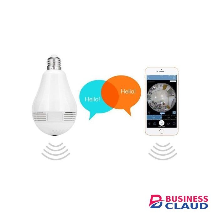 1080P Nanny Cam Night Vision Camera 360 Degree Panoramic CCTV Light Bulb +free 32gb Memory Card