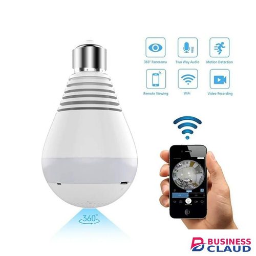 CCTV bulb camera hidden CCTV camera with motion detection, 2way communication wide angle of view,alerts,siren, full color recording CCTV bulb camera