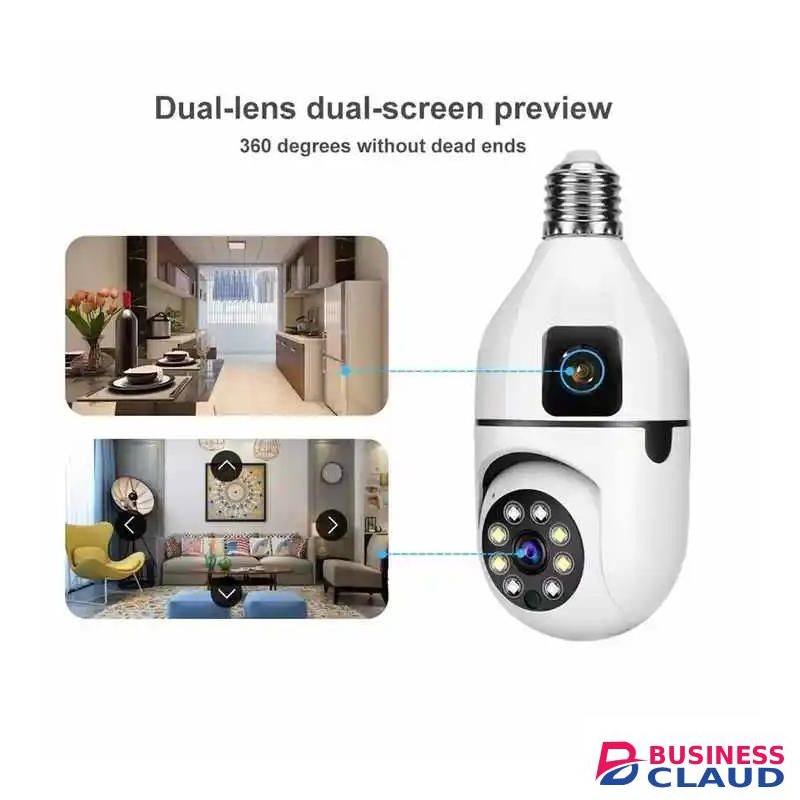 Wireless dual lens bulb camera smart wifi bulb camera smart dual lens bulb camera