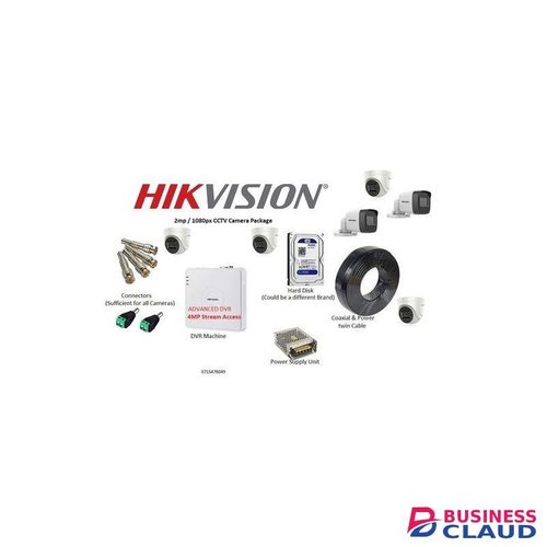 Hikvision 6 TOP-NOTCH HD CCTV CAMERAS Full Kit With 4MP DVR + 2TB Storage + 150m Cable