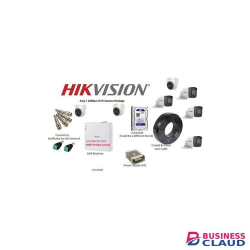 Hikvision 7 TOP-NOTCH HD CCTV CAMERAS Full Kit With 4MP DVR + 2TB Storage + 150m Cable