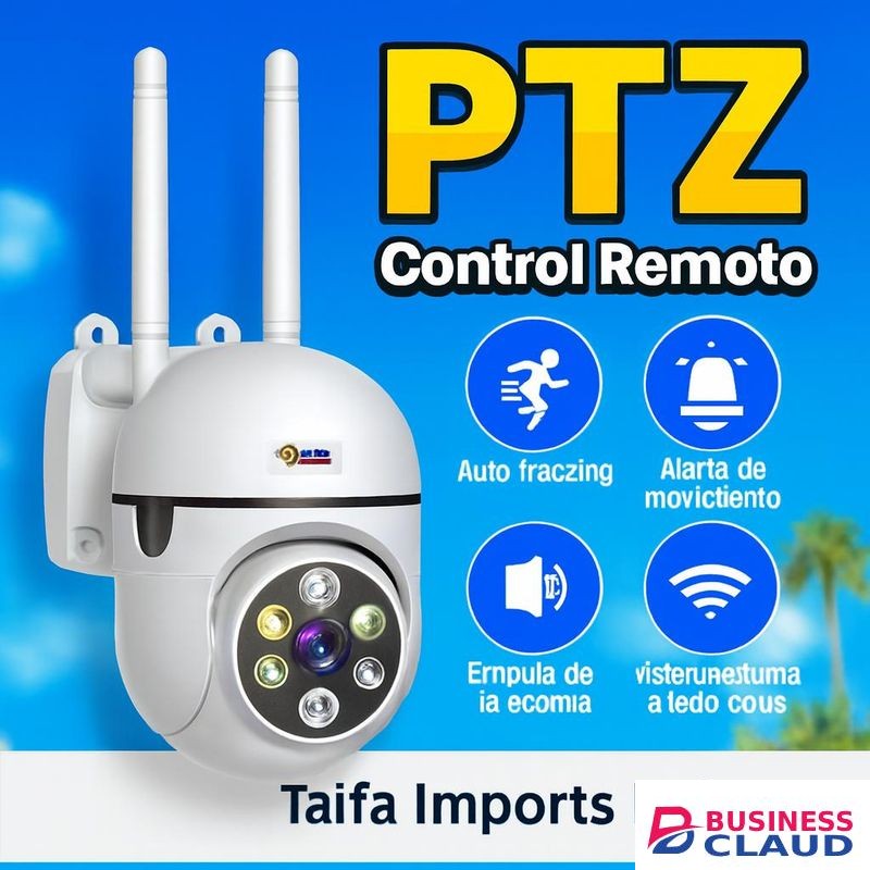 360° PTZ CCTV Security Camera – Full HD 1080P, Auto Tracking & Two-Way Audio - Home & Office Surveillance Cameras - White