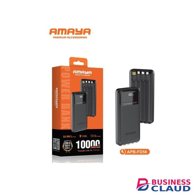 Amaya APB-FD56 10000mAh 22.5W Power Banks (with iPhone,Type c, Micro & Lightning cables)