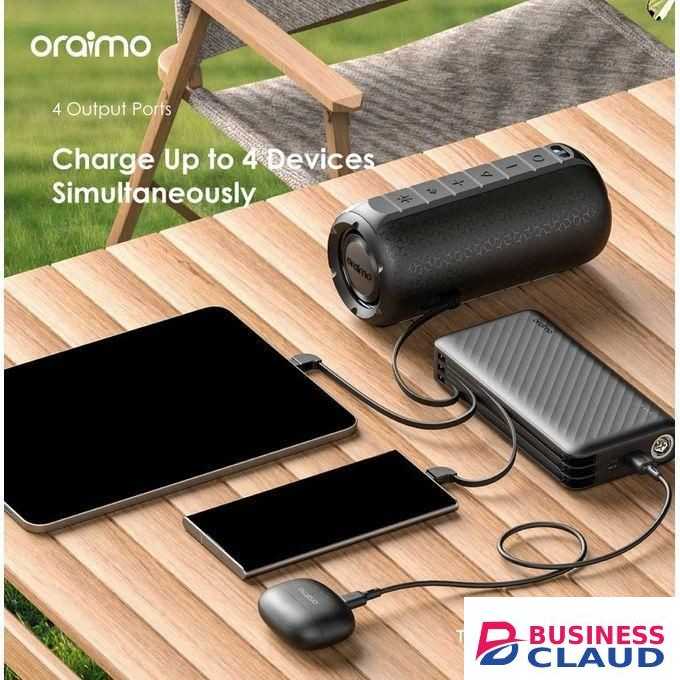 Oraimo Traveler Link 27 27000mAh 12W Power Bank with Built-in Cables_ Black