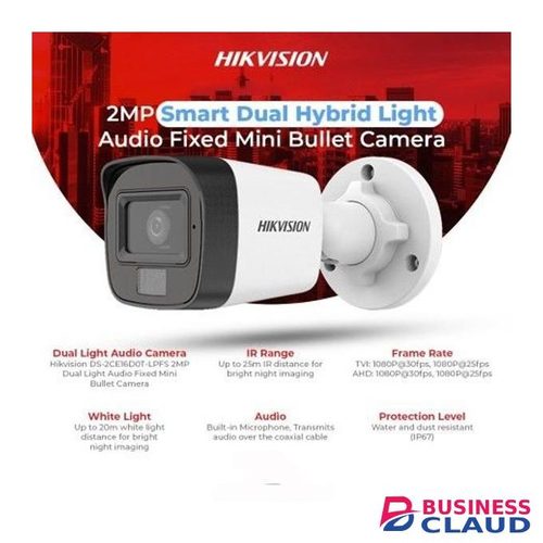 Hikvision 1080P Full HD 2MP Smart Ir Hybrid Colored Night Vision Audio Integrated Outdoor CCTV Camera