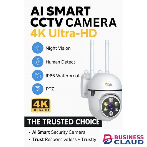 HD AI Smart WiFi Security Camera – Motion Detection, Night Vision, ce Intercom, WiFi Bulb CCTV Security Cameras 1080P