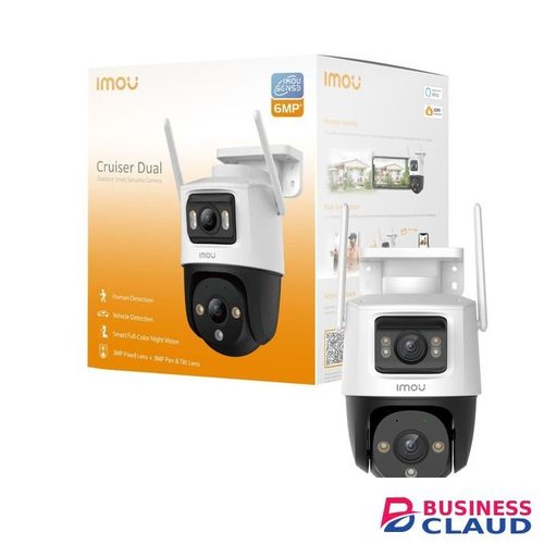 Imou Dual Lens Outdoor PT Security Camera with AI Human & Vehicle Detection, Smart Full-Color Night Vision, IP66 Weatherproof, and Two-Way Audio Surveillance