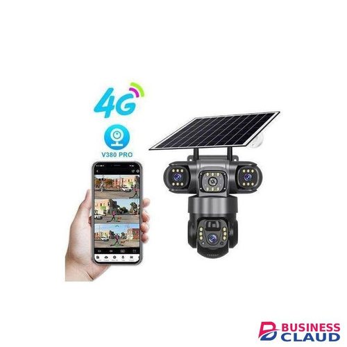 Intelligence Ptz SIM CARD Solar Camera Tripple LENS 4G Outdoor Low Powered Camara PIR Humanoid Detection CCTV