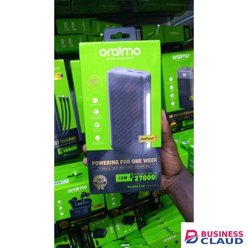 Oraimo AniFast Traveler 3 Lit 27000mAh Power Bank in 1-cables-digital-led-display