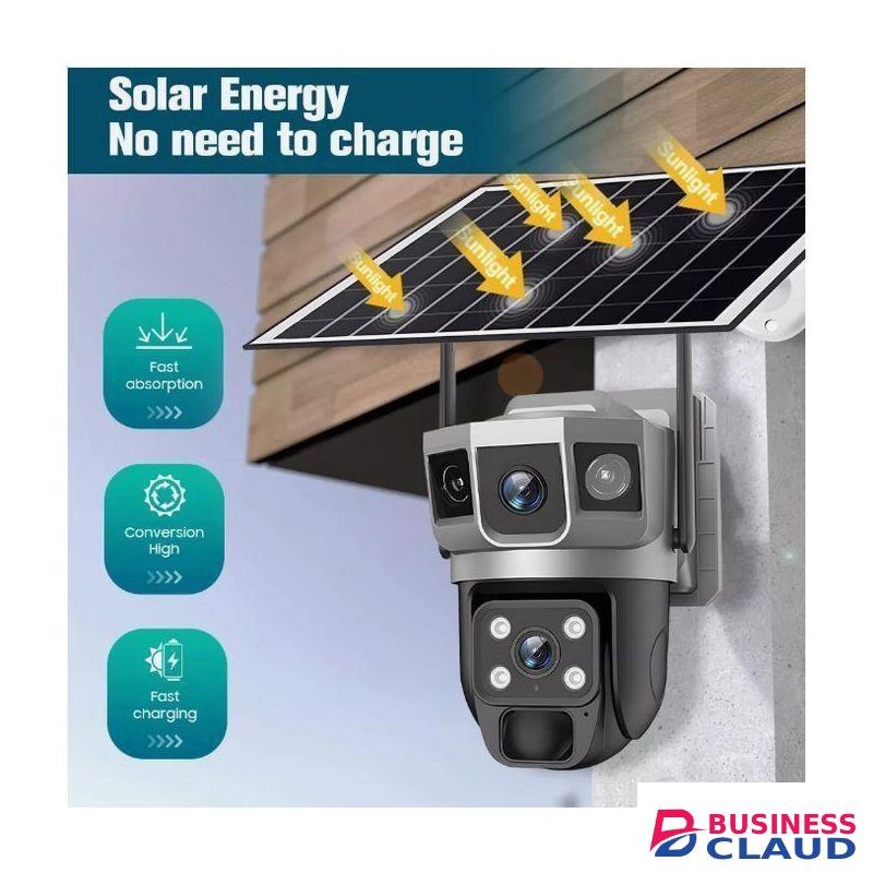 Solar Light V380 Pro SIM CARD Camera 4MP Outdoor/Indoor Solar PTZ Camera 2560 x 1440 Video Resolution, Motion Alert v380pro Camera Outdoor