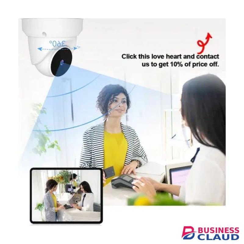 5MP WIFI CCTV CAMERA HD wireless CCTV camera with motion tracking, siren, two way Talking, live viewing, text notifications,360° rotation sd card slot and cloud storage option