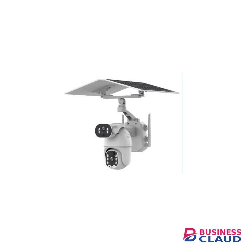 Solar Light 6MP Dual Lens Solar Powered Security Camera, 4G Simcard, PTZ 2 in 1 Camera, with Color Night Vision, Human Detection, PTZ,Dual View