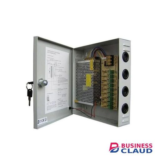 High Quality 12V 10A Closed CCTV Cameras Systems Power Supply Unit Box With Lockable Metal Enclosure