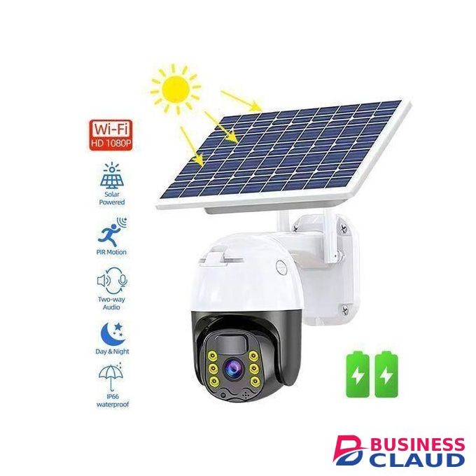 SOLAR WIFI AP CCTV SMART CAMERA KIT 360° ROTATING MOTION DETECTION NIGHT VISION