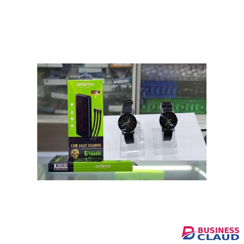 21 G Oraimo Slice Link 10 - 10000mAh Power Bank + FREE Luxury Leather Watch - Gift Set