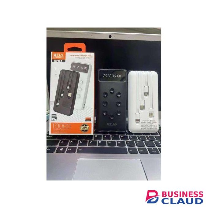 Ofia 10,000mAh POWERBANK with 4 cables