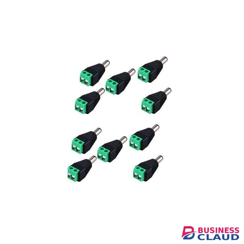 10Pcs DC Power Jacks Connector For CCTV Cameras
