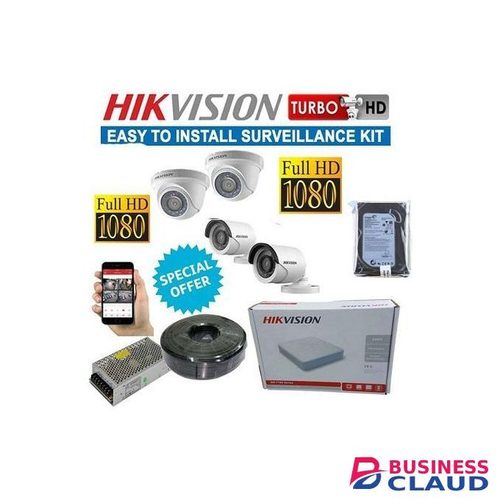 Hikvision 4 Turbo HD 1080P Full HD Night Vision CCTV Camera System Kit