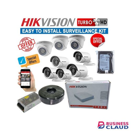 Hikvision 8 Channels 1080P CCTV Cameras Full System Installation Pack