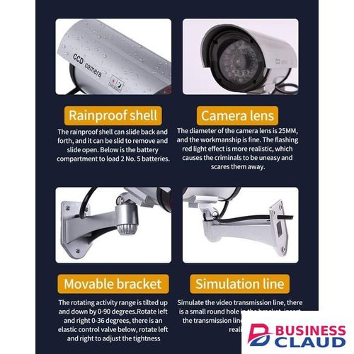 Dummy Wireless Camera Plastic Fake CCTV Camera With Simulation Antena Red Led Flashing AA Battery Surveillance Security System