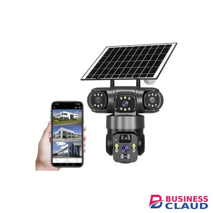 Solar Light Triple Lens 4g Solar PTZ Camera – Advanced Outdoor Security Camera