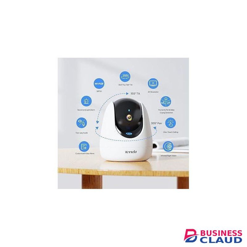 tenda CP3 Pro 2K 3MP Wi-Fi 6 Indoor Security Camera with Advanced AI Human Detection, 360° Pan/Tilt, Two-Way Audio & Auto Patrol