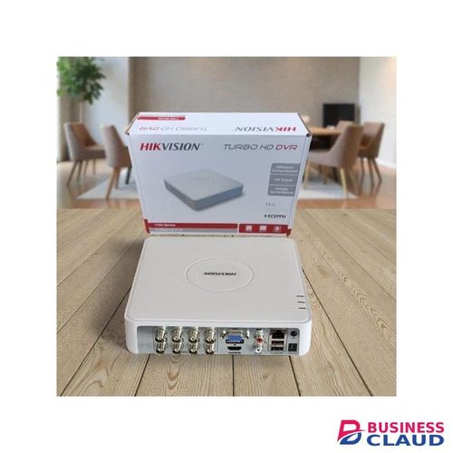 Hikvision 8 Channel Turbo HD Upto 1080P DVR Machine with Plug And Play Setup, High Performance Recording and Space Efficient Design DVR Machine- White