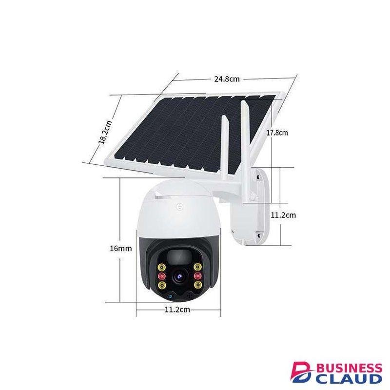 WIRELESS WIFI 360° PTZ SOLAR POWERED CCTV SECURITY SURVEILLANCE SMART CAMERA MOTION TRACKING INFRARED 1080P HD