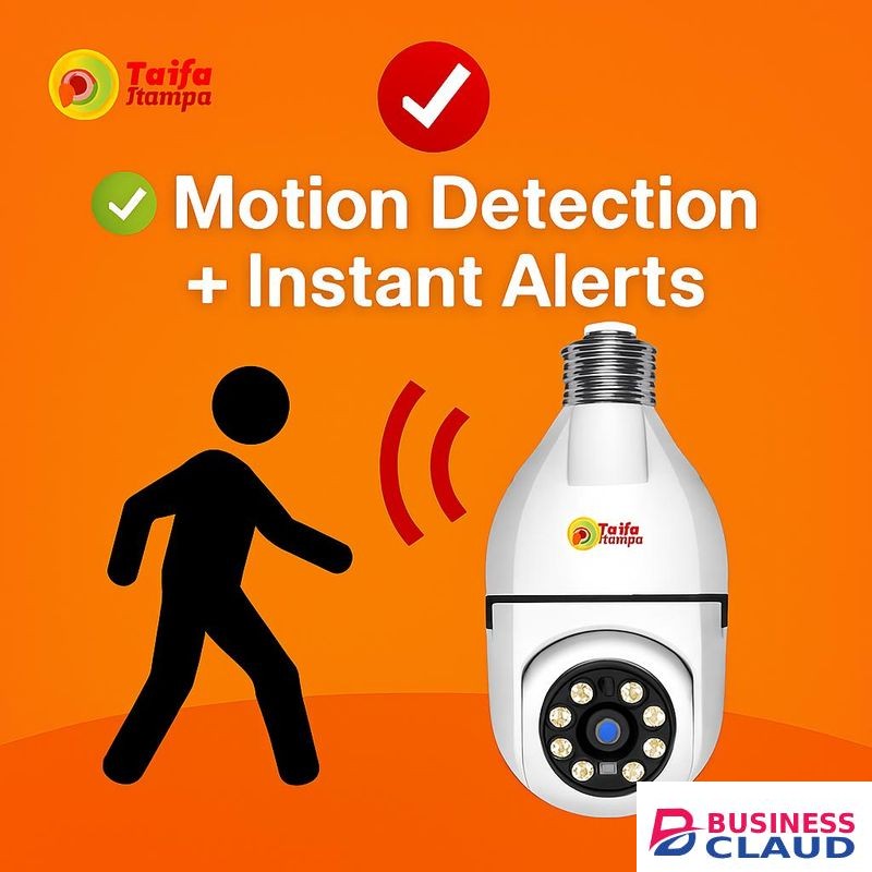 Wireless Light Bulb CCTV Security Camera 1080P with 360° PTZ, Full Colour Night Vision, Motion Alerts & Two-Way Audio – Double Pack Offer