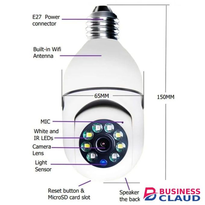 WiFi CCTV bulb camera Full HD With 1080P Resolution Nanny Bulb Camera With Motion Detection