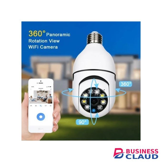 360° PANORAMIC CCTV BULB MOTION DETECTION SECURITY WIFI CAMERA 1080P