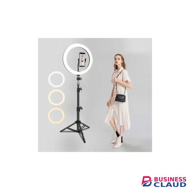 12 Inch LED Ring Light With 2M Tripod Stand And Phone Holder With Adjustable Brightness Levels