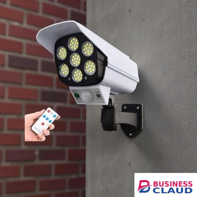 Dummy Solar Powered Fake CCTV Camera Light PIR Motion Detector Outdoor Security Ultra Bright Waterproof Maintenance-Free Design