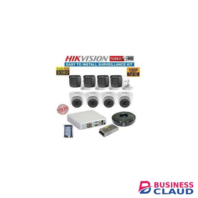 Hikvision 10 HD 2MP (1080P) CCTV Cameras Complete Kit-(With 2TB HDD +200M Cable + 16 Channel DVR + 5M HDMI Cable)