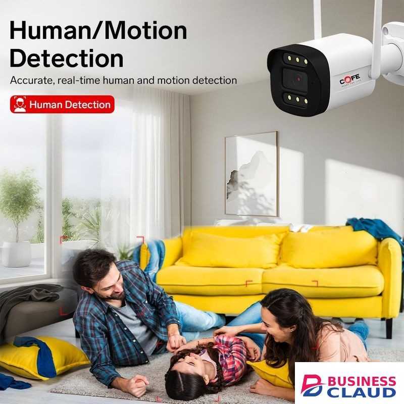 COFE 3MP 4G SIM BASED Smart Security Camera AI Human Detection Full-Color Night Vision Two-Way Talk Motion Alert Cloud & TF Card Support (CF-4G-BP07)