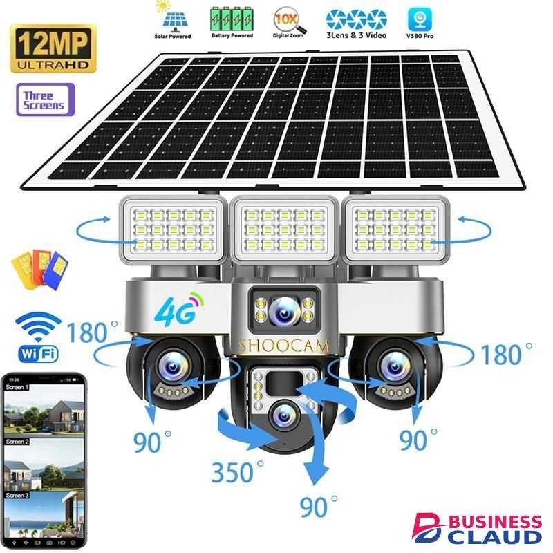 Camera V380 Pro 3 Lens With Solar
