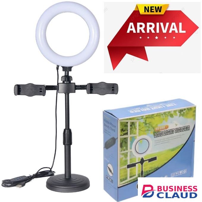 6 Inch Photography USB Beauty Led Ring Light with Table Stand & Smartphone Holders & ball Head for Selfie Make up.