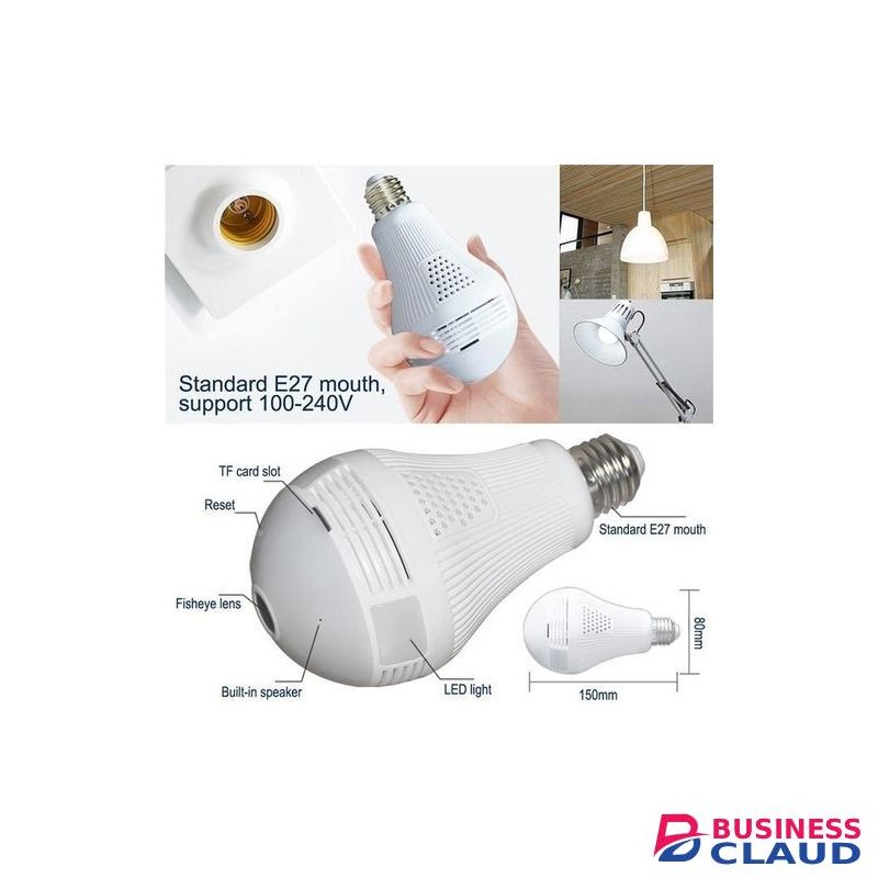 Wi-Fi Bulb Nanny Camera With Memory Slot