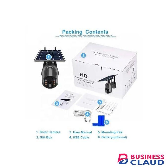 Intelligence Solar Powered Camera UBOX -(Colored At Night + Record 2-way Audio)