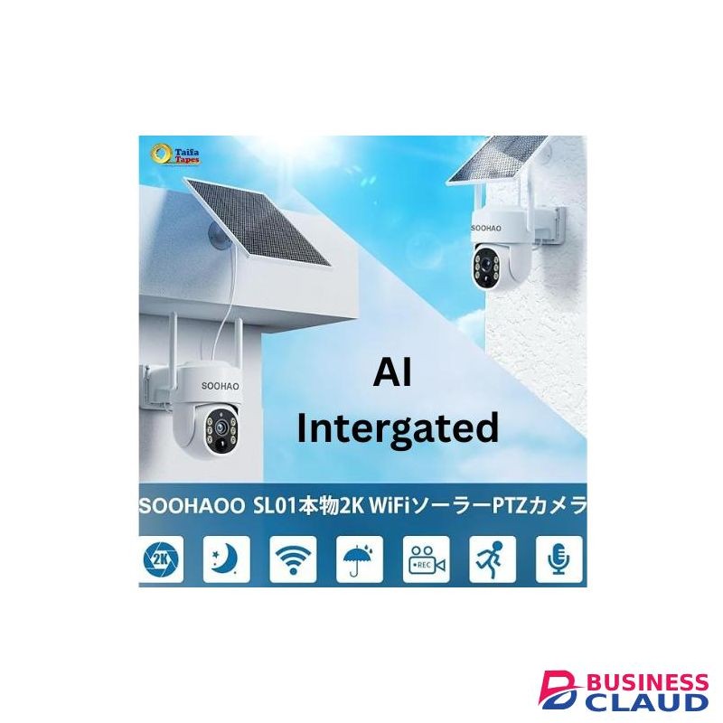 Solar Light AI Powered CCTV Security Surveillance Wireless WiFi Smart Camera 1080P - Waterproof, 360° Motion Tracking, Two-Way Audio & Night Vision