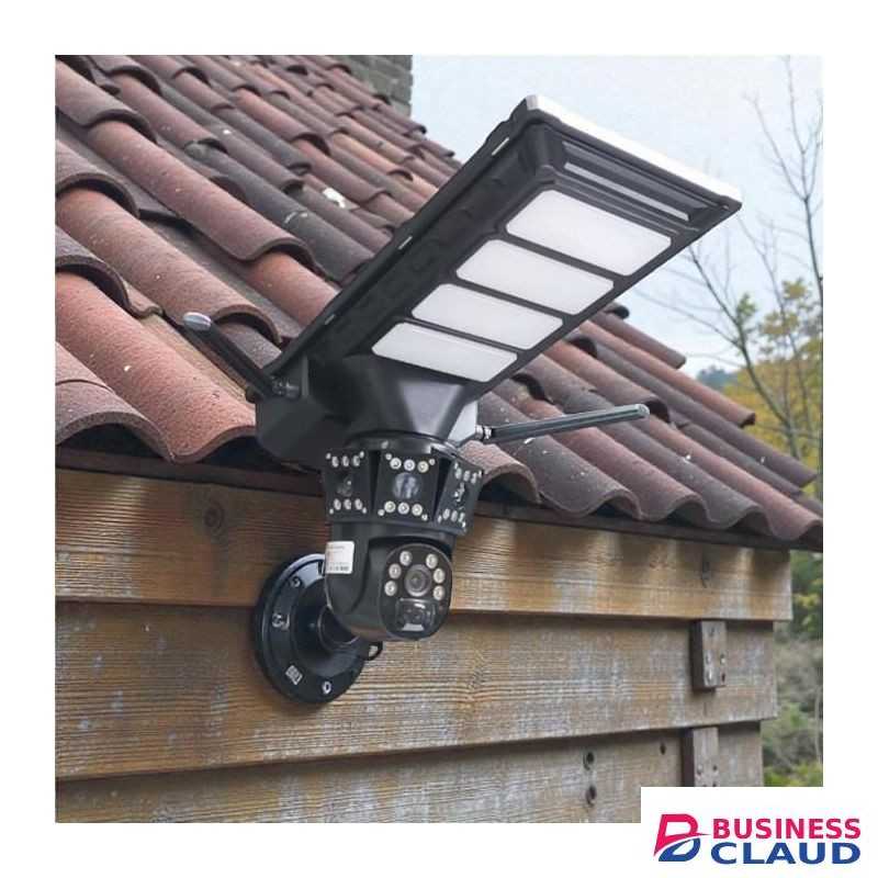 Full-Color 24/7 Colored Night Vision Easy Set Up 4G PTZ Solar Camera with Large Capacity Inbuilt Rechargeable Batteries Solar Street Light