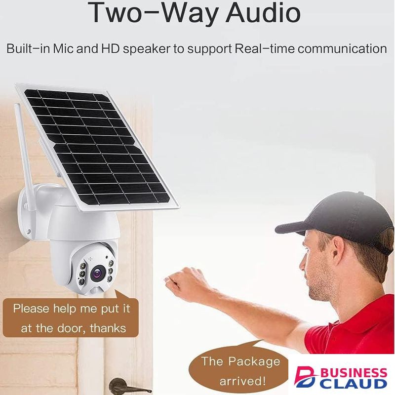 UBOX 4G GSM (Sim Card) Solar Powered Security Camera Outdoor Wireless, Cameras Without WiFi Needed 360°PTZ 2K/3MP Color Night Vision, 2 Way Talk, PIR Motion Detection, Spotlight, No WiFi Supported, IP66, Cloud/SD