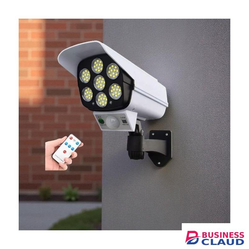 Ultra Premium Quality 2-in-1 Motion Sensor Activated Dummy Fake CCTV Outdoor Security Led Solar Light Lamp