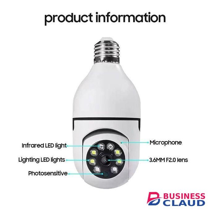 V380 Pro E27 Wi-Fi 1080P PTZ Motion Detection Night Vision Wireless Camera Bulb For Small Businesses